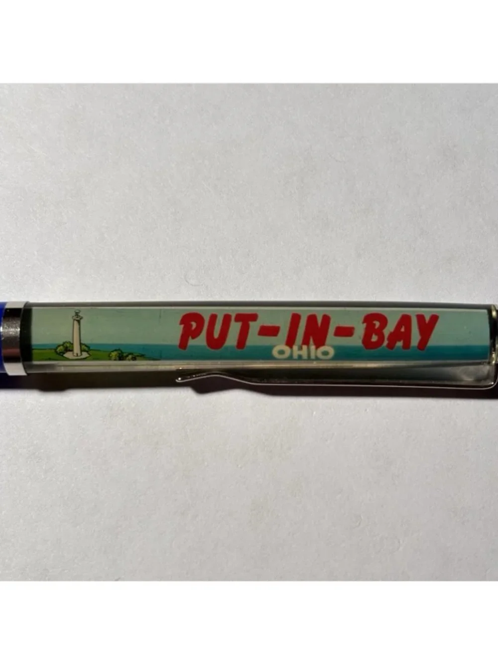 Put in Bay Ohio Floaty Pen Boat Moves by Island Lighthouse Vintage Souvenir